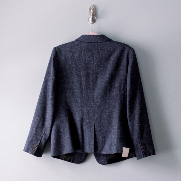 LOFT Navy Blue - Tweed - Women's Blazer - Size 14 P - Picture 3 of 8